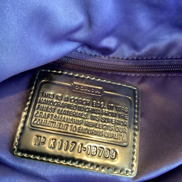 Coach Tan Signature Lurex Logo Satchel - Picture 14 of 14